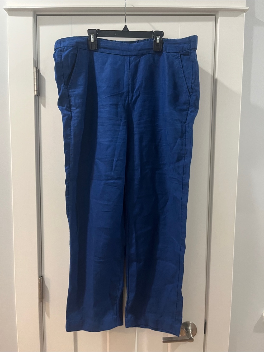 Chico's Navy Lightweight Linen Pants Chico's 1.5 Size 10